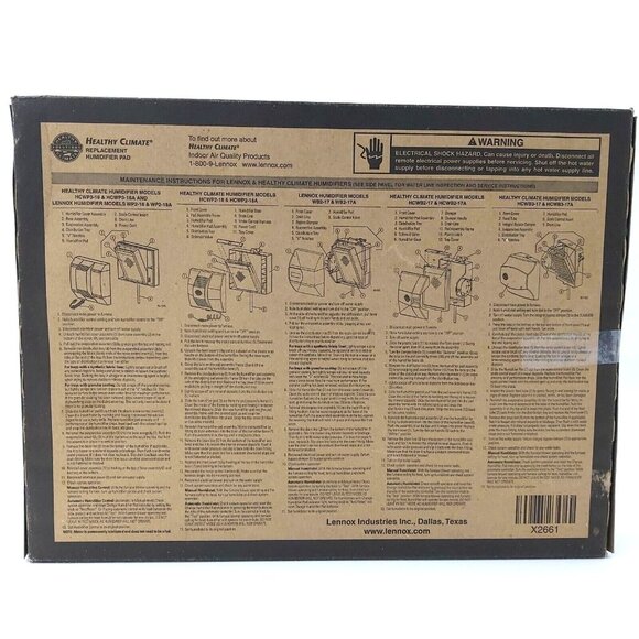Lennox Healthy Climate Replacement Humidifier Pad #35 Part No X2661 HCWB HCWP - Picture 7 of 7